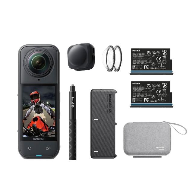 【Insta360】X5 360°口袋全景防抖相機萬能套裝 騎行套組(東城代理商公司貨)