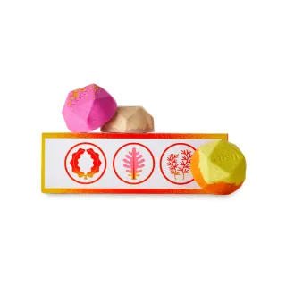 【LUSH 嵐舒】暖の一服汽泡彈禮盒(泡澡球3入/暖心香氣/聖誕節/交換禮物/送禮)