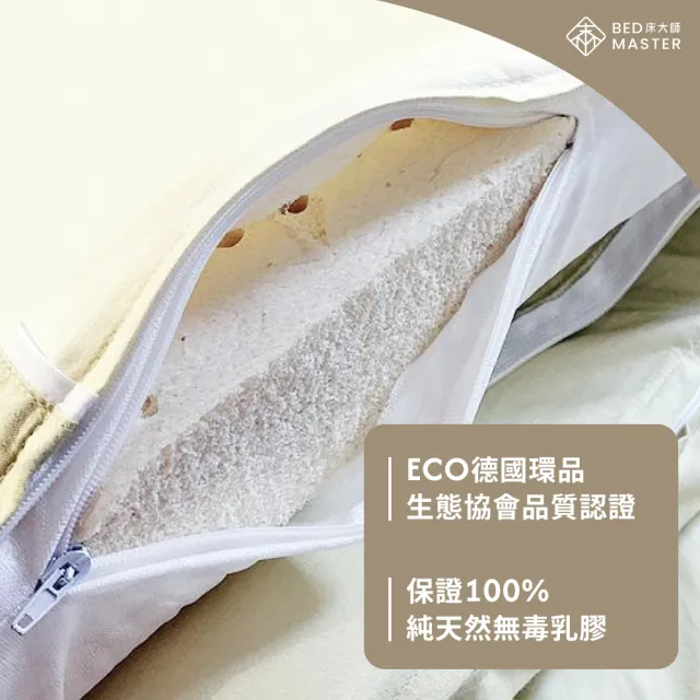 【床大師】馬卡龍雙拼 天然乳膠薄墊5cm 單人加大3.5尺(透氣高密度乳膠墊)