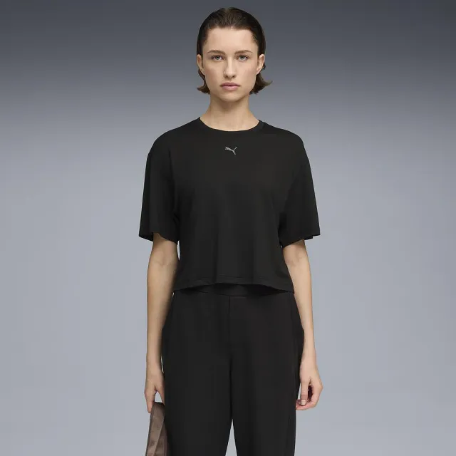 【PUMA】短袖上衣 女 歐規 Cloudspun 黑 52745701