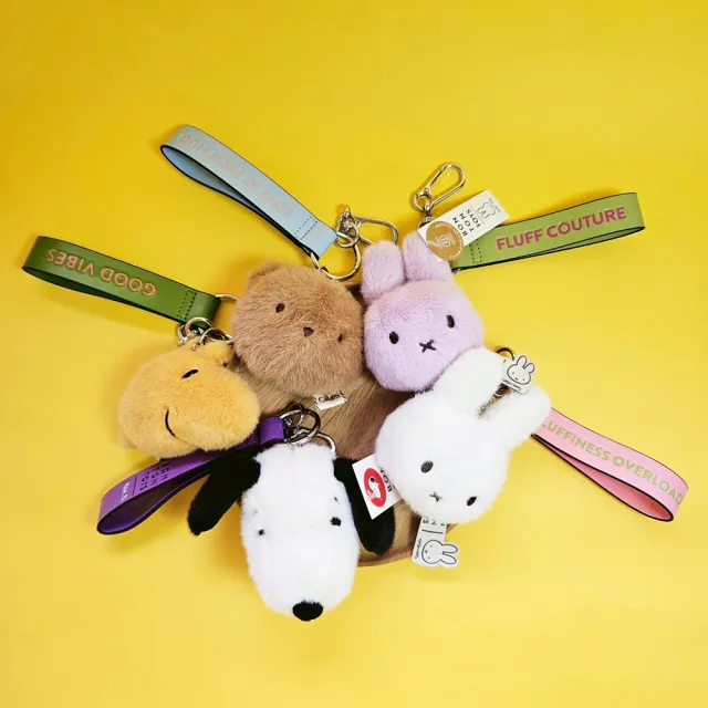 【BON TON TOYS】雙11 Snoopy史努比環保毛絨背包吊飾-奶油(8cm 玩偶、娃娃、鑰匙圈)