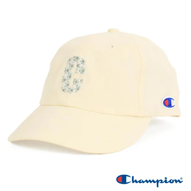 【Champion】官方直營 中性-HY 花卉C刺繡棒球帽-象牙色(161-0174-IVORY)