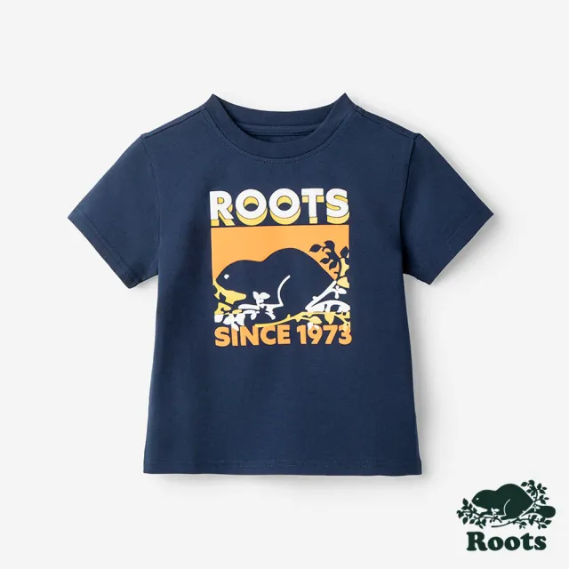 【Roots】Roots 小童-ROOTS EXHIBITION 短袖上衣(深藍色)