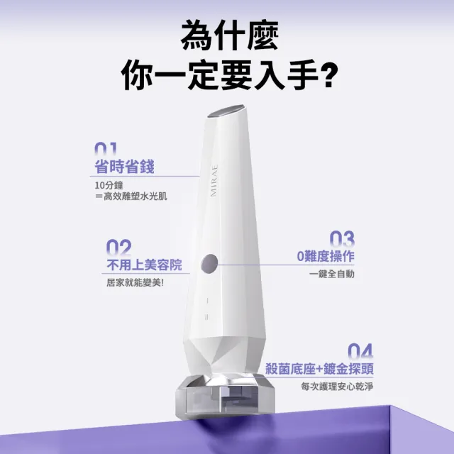 【MIRAE 未來美】升級版光波機(溫熱+微電流+3色美容光)