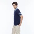 【NAUTICA】官方旗艦 男裝  亮色跳色領口短袖POLO衫(藍色)