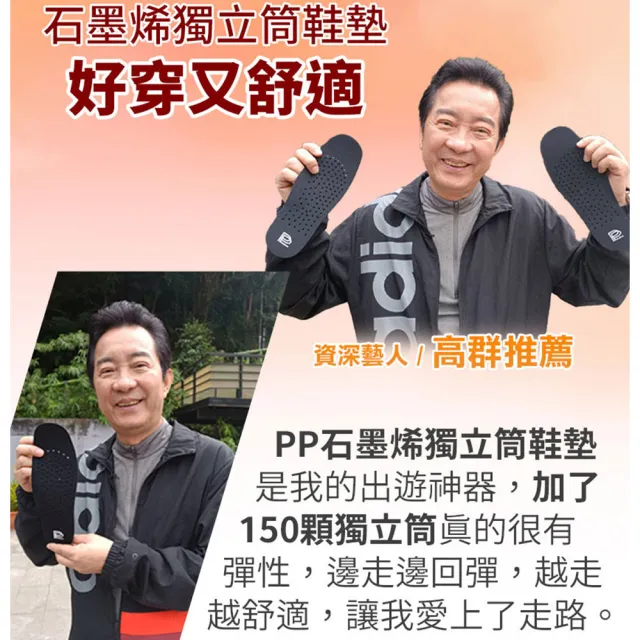【PP 石墨烯】石墨烯HSG獨立筒鞋墊1雙
