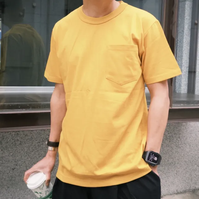 【AMERO】男女裝 短袖口袋T恤(男女裝 圓領短袖T恤 素面 口袋 情侶裝)