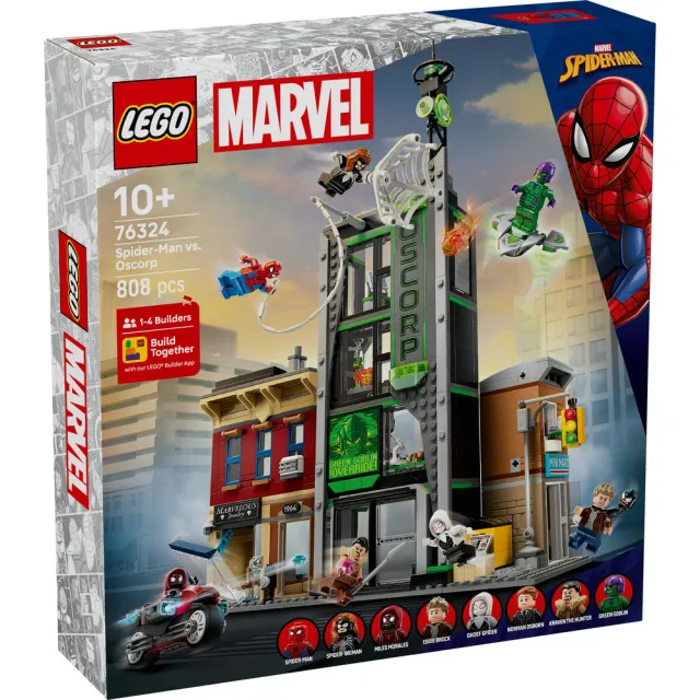 【LEGO 樂高】漫威超級英雄系列 76324 蜘蛛人大戰奧斯朋企業(Marvel 蜘蛛人 兒童玩具 積木)