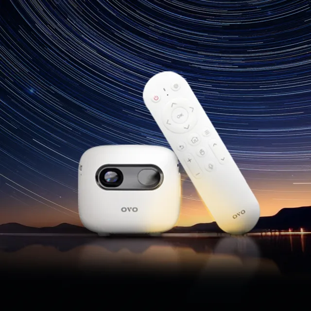 【OVO】小蘋果 微型行動智慧投影機增強版(U1-D 32G大容量 PD快充 內建喇叭百吋投影 露營/戶外/家用)