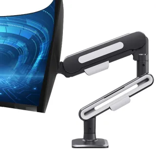 【Ermutek 二木科技】17-40吋高承重氣壓式電腦螢幕支架(承重12KGS/黑白雙色/DM-046-S)