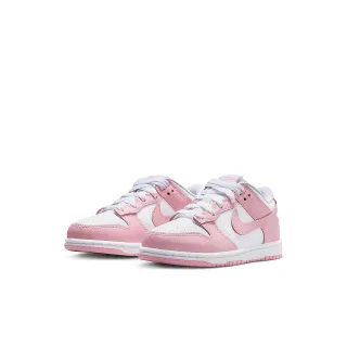 【NIKE 耐吉】休閒鞋 童鞋 中童 兒童 運動鞋 DUNK LOW PSE 粉白 FB9108-125