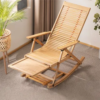 【HappyLife】楠竹折疊搖椅 Y12393(搖椅沙發 扶手椅 懶人沙發 沙發椅 躺椅 搖搖椅 午睡椅 折疊椅)