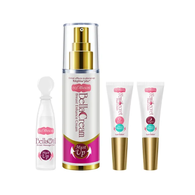 【IvyMaison】美胸緊緻肌膚保養組(美胸強塑精油2.5ml+乳暈霜4mlx2+美胸活膚霜30ml)