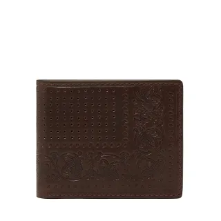 【FOSSIL】Derrick 真皮RFID防盜皮夾-棕色 ML4729443 (禮盒組附鐵盒)