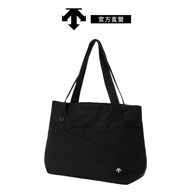 【DESCENTE】迪桑特 女士 訓練用運動尼龍肩背包(黑色)