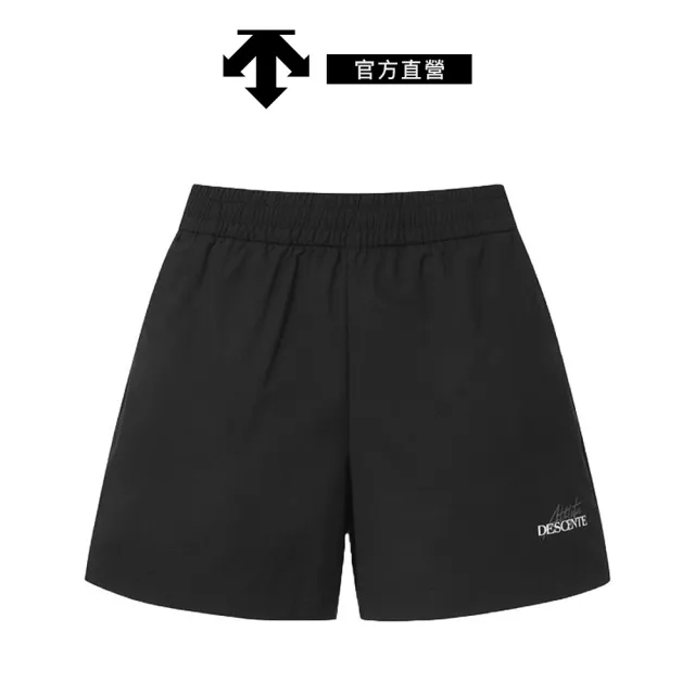 【DESCENTE】迪桑特 女士 彈性運動短褲(黑色)
