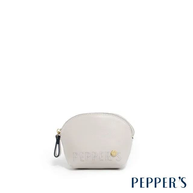 【PEPPER’S】交換禮物 DOT 真皮貝殼零錢包 - 檸檬黃/月光灰(真皮包包 零錢包 真皮)