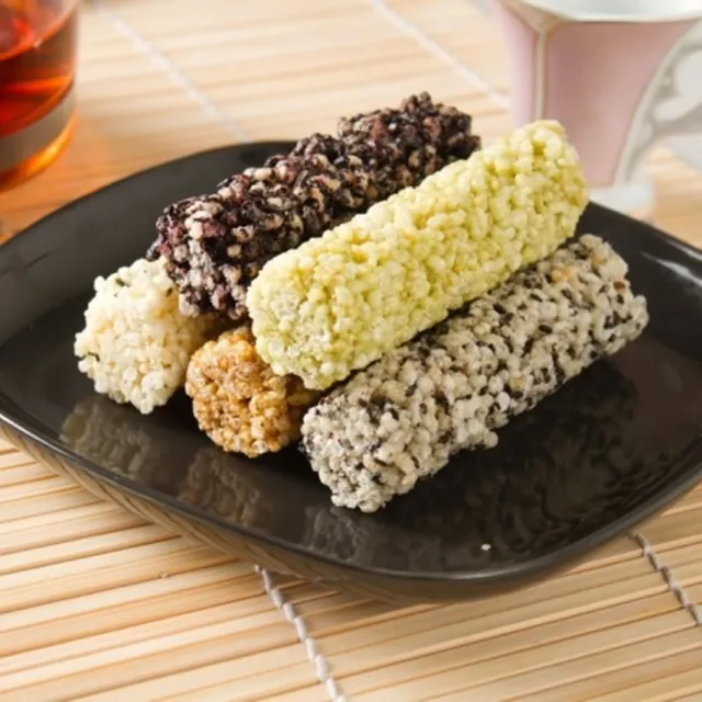 【老師傅黑糖】無麩質小米酥黑糖海苔綜合口味6包72支入(獨立包裝/米餅)
