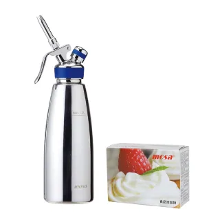 【台灣mosa】不鏽鋼奶油槍1L 奶油發泡器 贈氣彈10顆(鏡面/髮絲紋、isi)