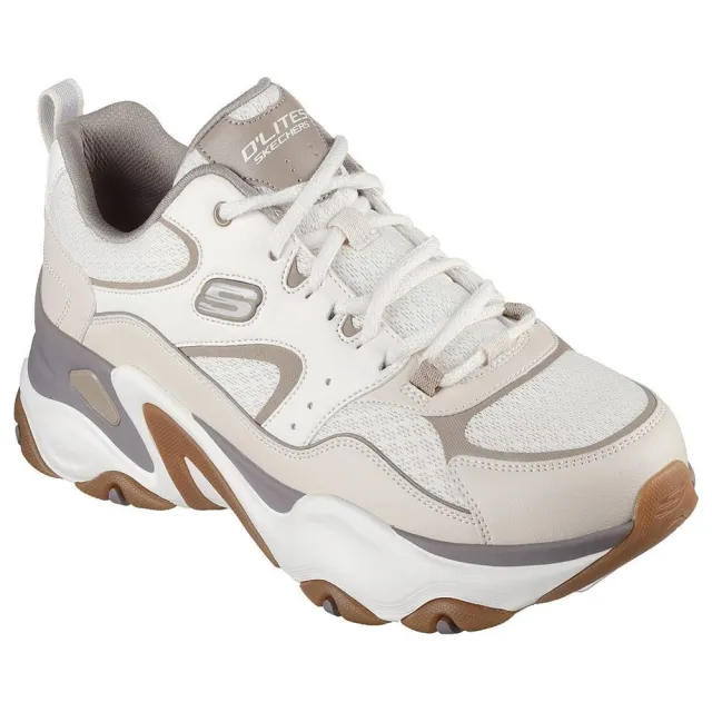 【SKECHERS】D lites 5.0 男 運動休閒鞋 厚底 增高 老爹鞋 舒適 米 卡其(232491OFWT)