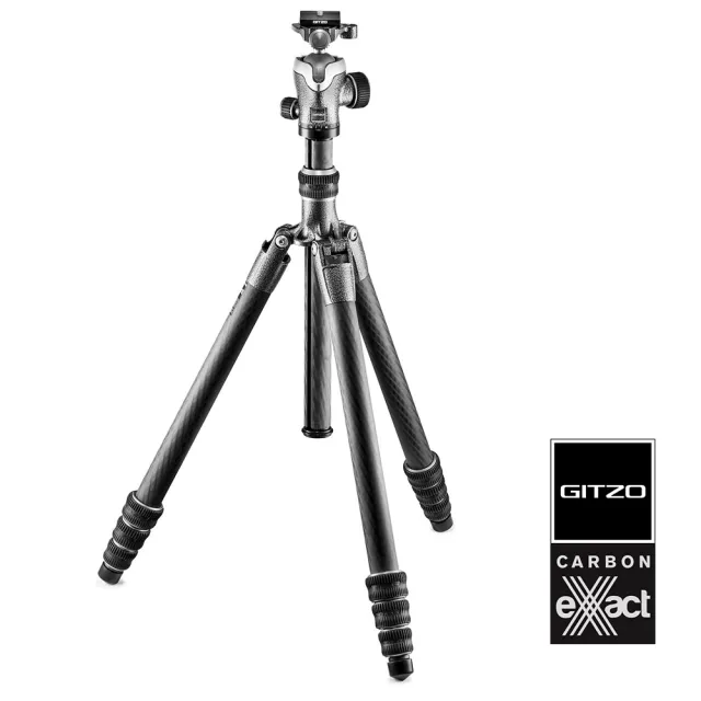 【gitzo 捷信】GK2545T-82QD eXact碳纖維三腳架雲台套組(公司貨 旅行家系列 可180度反折 載重12公斤)