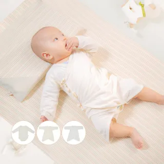 【Gennies 奇妮】2件組*寶寶蝴蝶衣 包屁衣(原棉 純棉 紗布衣 連身衣 嬰幼兒 新生兒 長袖 綁帶式 開扣褲襠)