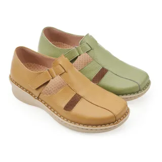 【A.S.O 阿瘦集團】A.S.O 健康按摩系列-自黏帶舒適手縫鞋(女鞋_2色任選)