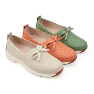 【A.S.O 阿瘦集團】A.S.O 健康按摩系列-沖孔透氣休閒娃娃鞋(女鞋_3色任選)