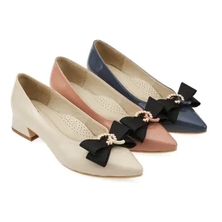 【A.S.O 阿瘦集團】A.S.O 窩心系列-蝴蝶結漆皮跟包鞋(女鞋_3色任選)