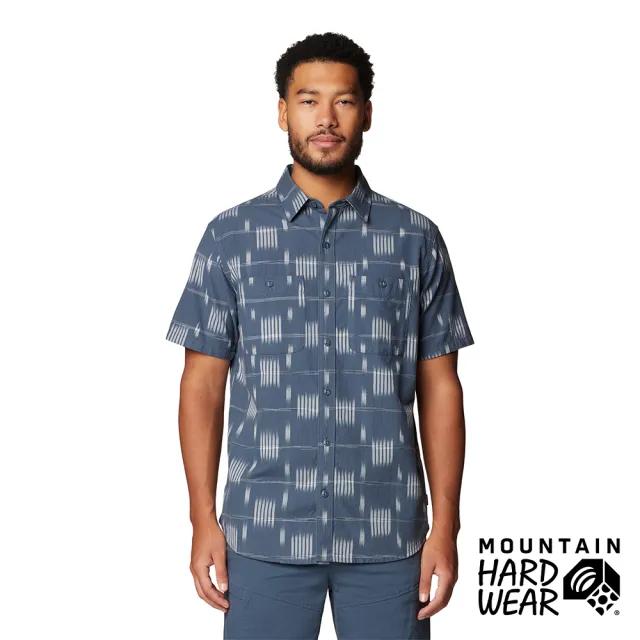 【Mountain Hardwear】Grove Hide Out™ Short Sleeve Shirt 舒適棉質短袖襯衫 男款 滿月藍提花 #1986831