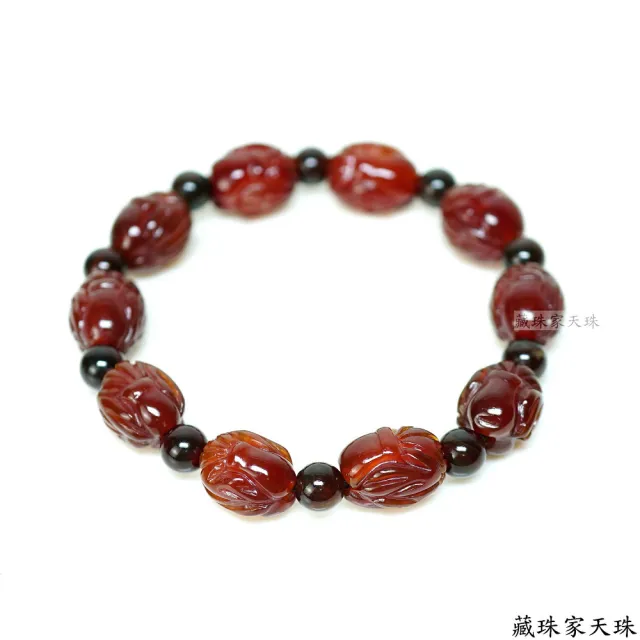 【藏珠家】平安聚財 紅玉髓寶瓶天珠手鍊