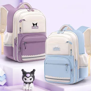 【SANRIO 三麗鷗】時尚氣質造型大小款護脊透氣減負兒童書包-酷洛米/美樂蒂/大耳狗/凱蒂貓(平輸品)