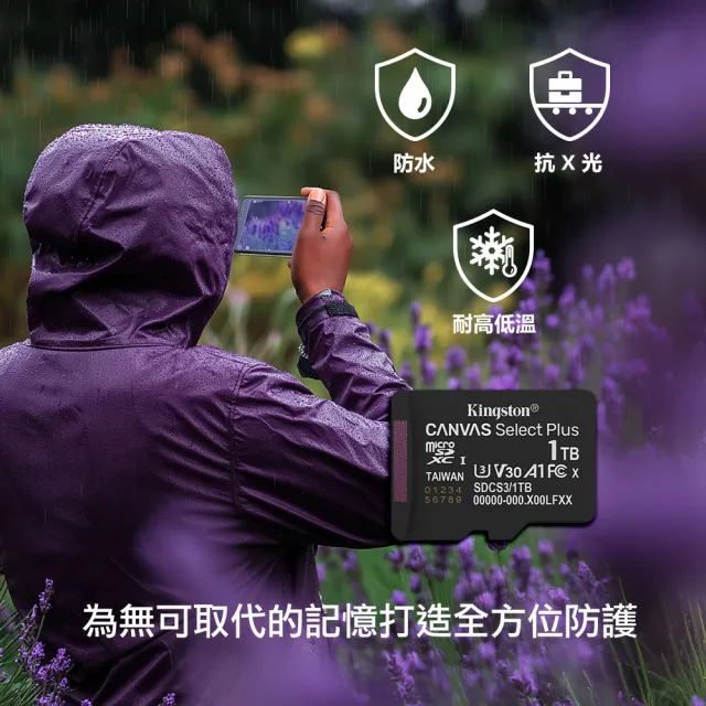 【Kingston 金士頓】Canvas Select Plus microSD 128GB/150MB/s 記憶卡(SDCS3/128GB)