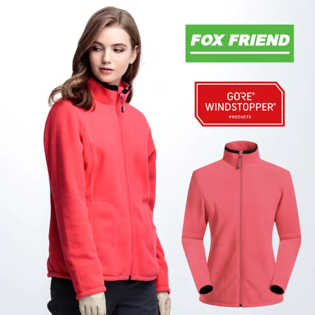 【FOX FRIEND 狐友】WINDSTOPPER防風刷毛外套(核桃/女外套/保暖外套/長袖外套)