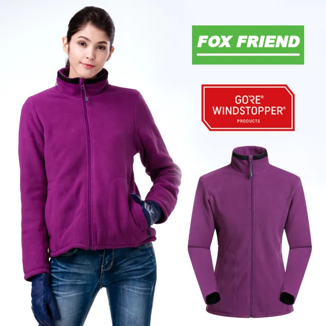 【FOX FRIEND 狐友】WINDSTOPPER防風刷毛外套(核桃/女外套/保暖外套/長袖外套)