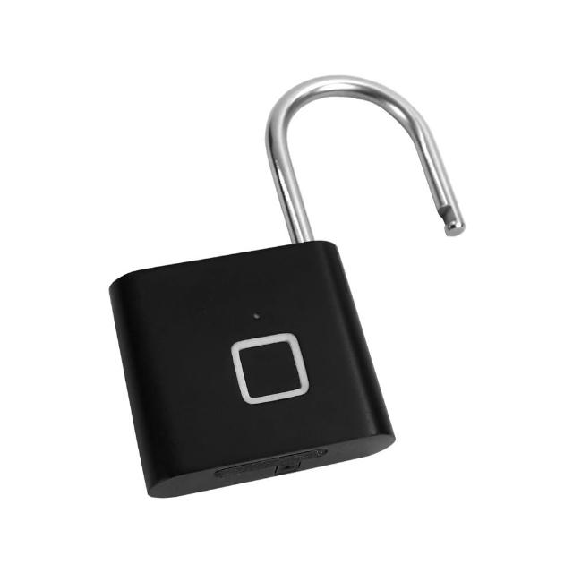 【大匠工具】指紋掛鎖 銀/黑色 健身房鎖 電子密碼鎖 電子鎖頭 小掛鎖 密碼掛鎖 FL10-F(抽屜電子鎖 櫃子鎖)