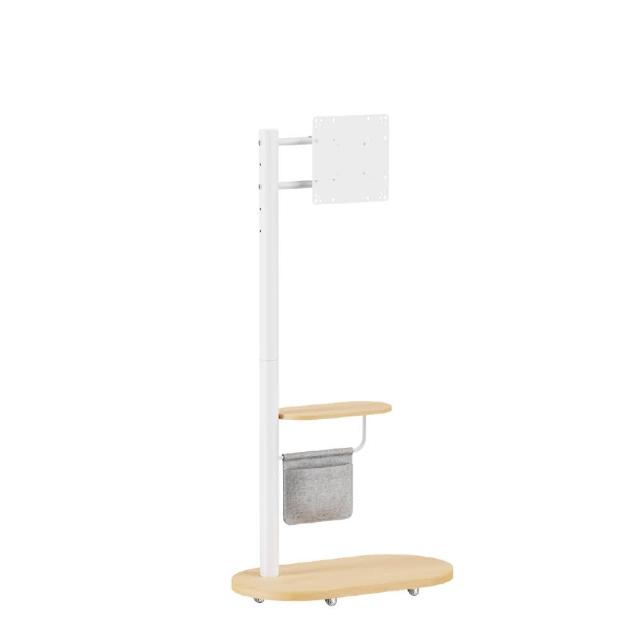 【Happytech】ST220 17-43吋 移動式時尚落地螢幕支架 洞洞板 置物層 螢幕架 電視架 落地架(美型落地架)