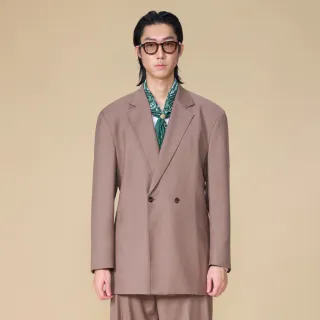 【ARVOpm】寬版落肩雙排扣卡其色西裝外套00012504102(新品上市)