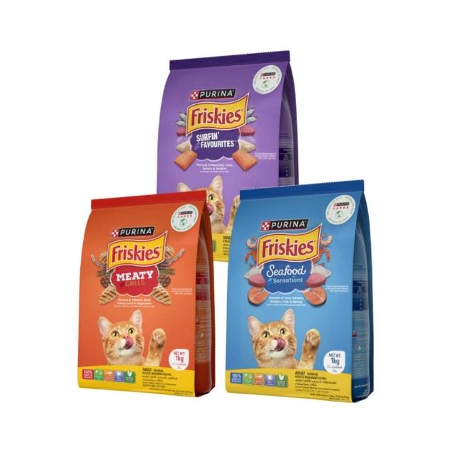 【Friskies 喜躍】成貓乾糧 1KGx3包(貓主食 貓飼料)