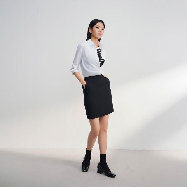 【G2000】女款 商務防潑水防油防汙處理平紋套裝裙-黑色(4625161199) 面試 職場 通勤穿搭
