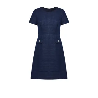 【G2000】圓領洋裝-深藍色(4623103279)