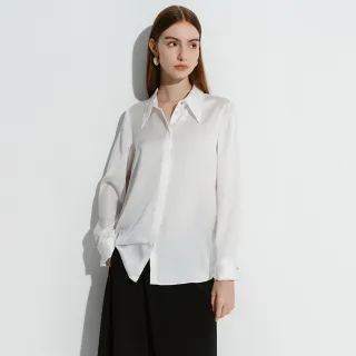 【G2000】襯衫領休閒上衣-白色(4624101101)