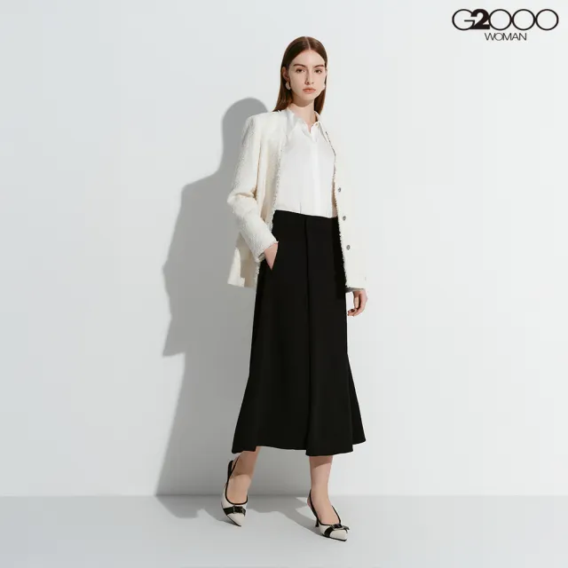 【G2000】女款 襯衫領休閒上衣-白色(4624101101)