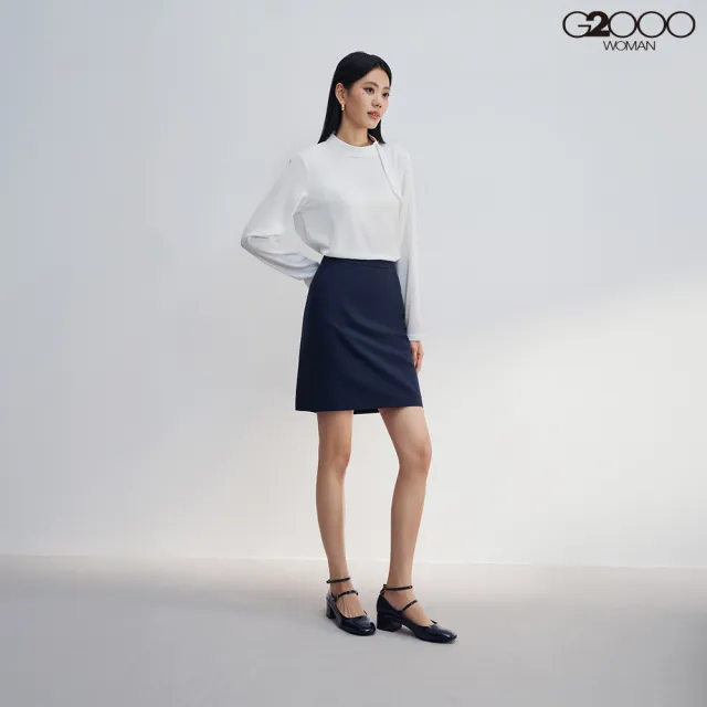 【G2000】女款 圓領休閒上衣-白色(4624118101)