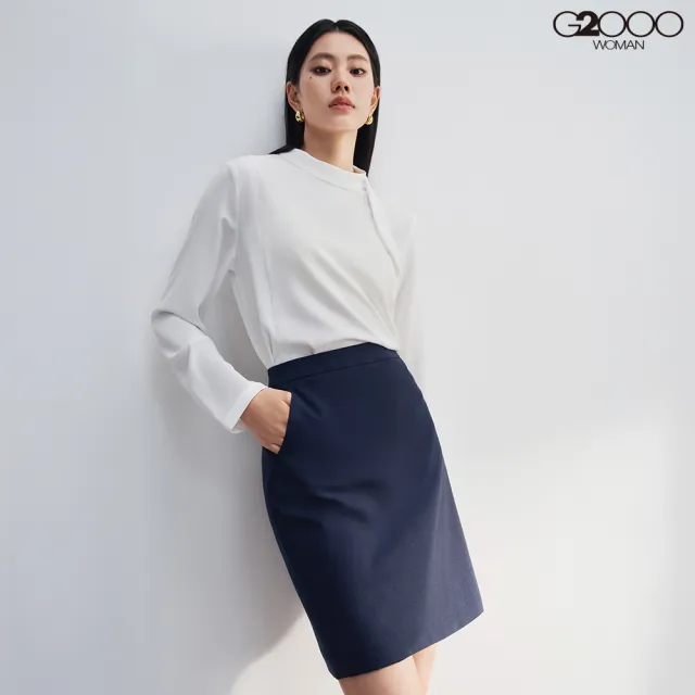 【G2000】女款 圓領休閒上衣-白色(4624118101)