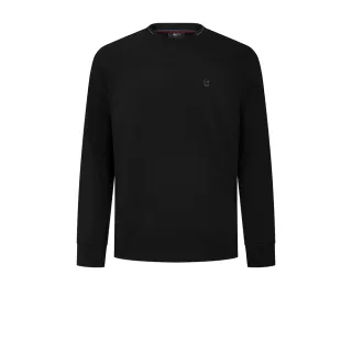 【G2000】男款 可機洗半高圓領法式毛圈彈性針織素面長袖T恤-黑色(4814110299)