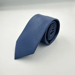 【G2000】絲質印花配襯領帶-沉靛藍色(4610006077)