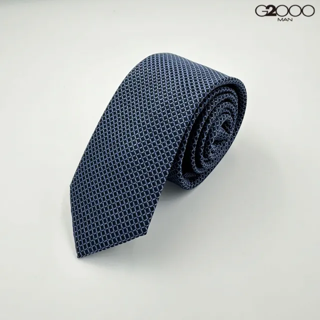 【G2000】男款 絲質暗紋配襯領帶-沉靛藍色(4610028077)  面試 職場 通勤穿搭 父親節禮物