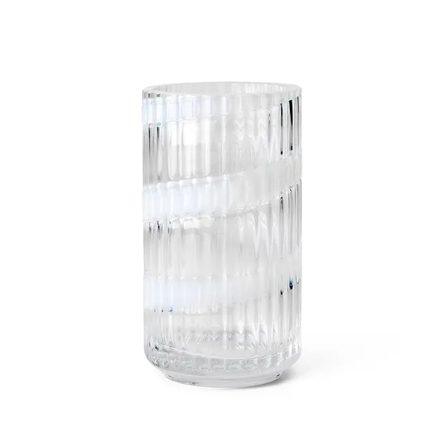 【北歐櫥窗】Lyngby Porcelain Swirl 渦紋 玻璃花瓶(H 15.5cm)