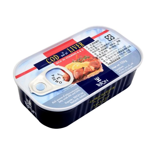 【TRITON】冰島鱈魚肝-藍鐵罐120g*3